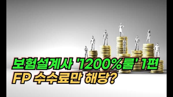 (영상+) [설계사 ‘1200%룰’] ①"GA수익 구조 흔든다" ... '설계사수수료'만 대상 아니라 '영업비용전체 '가 대상